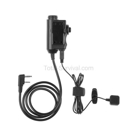 Earmor M52 Kenwood / Nato jack TCI PTT double adaptateur de casque connecteur 2-pin