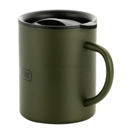 M-Tac mug isotherme avec couvercle 400 ml, vert olive