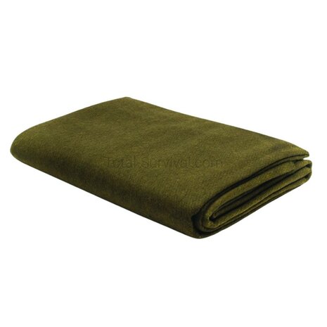 AB couverture militaire laine 50/50, 230 x 170 cm, vert olive
