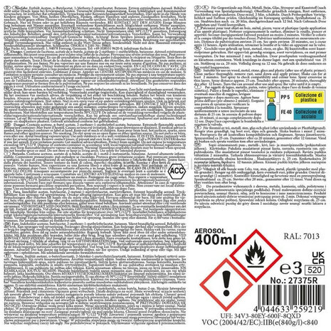 MFH peinture en a&eacute;rosol pour arm&eacute;e &agrave; s&eacute;chage rapide 400 ml, Vert ranger