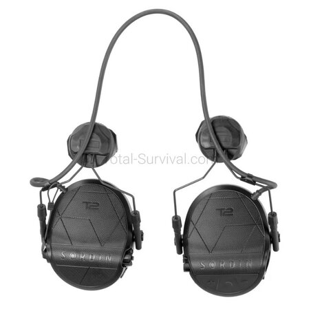 Sordin Supreme T2 ARC protection auditive tactique avec support pour casque, noire