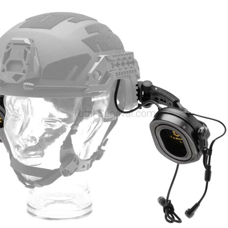 Earmor protection auditive tactique M32X ARC avec support pour casque, noire