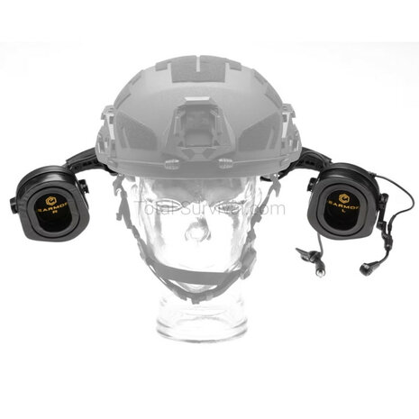 Earmor protection auditive tactique M32X ARC avec support pour casque, noire