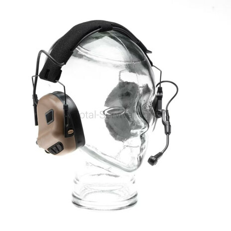 Earmor protection auditive tactique M32X ARC avec support pour casque, coyote tan