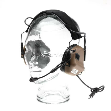 Earmor protection auditive tactique M32X ARC avec support pour casque, coyote tan