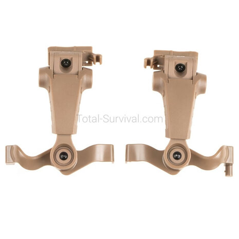 Earmor protection auditive tactique M32X ARC avec support pour casque, coyote tan