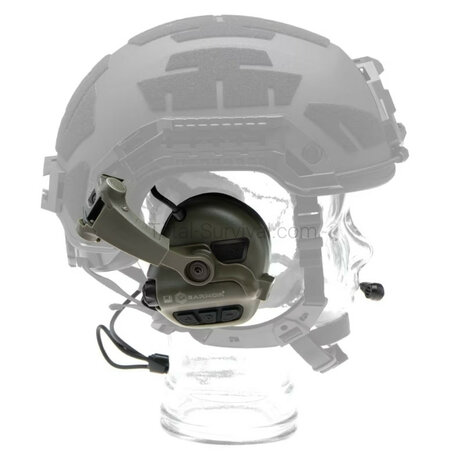 Earmor protection auditive tactique M32X ARC avec support pour casque, vert ranger