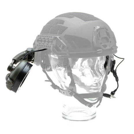 Earmor protection auditive tactique M32X ARC avec support pour casque, vert ranger