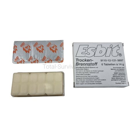 Esbit comprim&eacute;s de combustible solide, 84 g (6 comprim&eacute;s de 14 g)