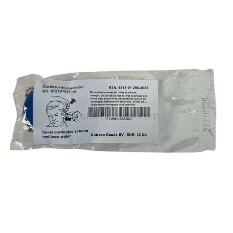 Protection auditive de l'arm&eacute;e n&eacute;erlandaise / bouchons d'oreille r&eacute;utilisables EP100