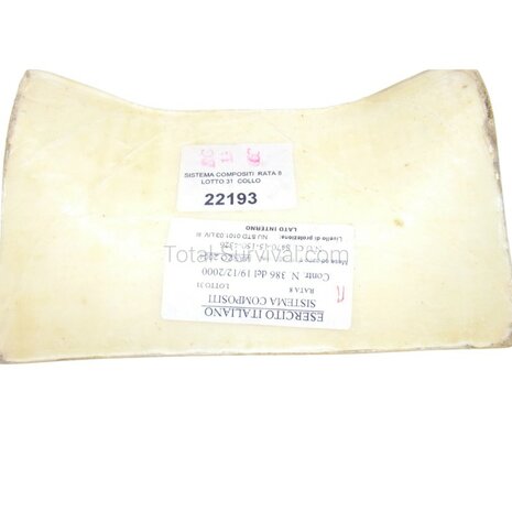 Plaque de protection italienne en composite avec poche, bas du corps, Niveau 3 NIJ STD 0101.03, 19 x 12 CM