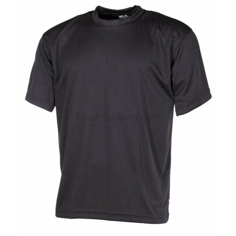MFH Tactical T-Shirt korte mouw, zwart, (160 g/m&sup2;)
