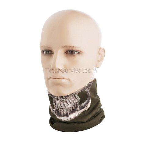 M-Tac lightweight multifunctional tube scarf "Reaper Skull", OD green