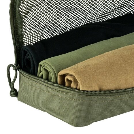 101 Inc Molle Packing Cubes organizers mesh, set van 3 stuks, legergroen