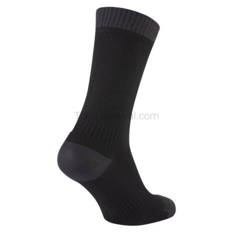 Sealskinz Wiveton Summer Duty waterdichte leger sokken mid hoog, zwart