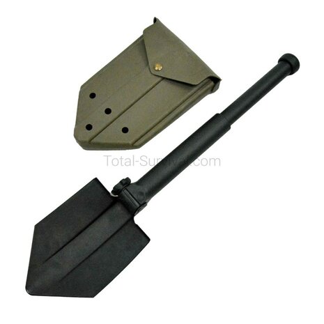 Glock Deense leger Pioniersschep / veldschep inklapbaar groot met tas, zwart