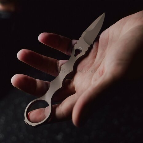 Benchmade Mini SOCP Dagger Sand with multi-mount sheath