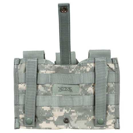 US triple M4/M16 magazine pouch Molle, UCP camo