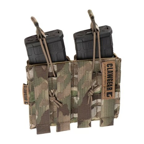 Clawgear 5.56 AR/AK Open Double Mag Core double magazine pouch Molle, Multicam
