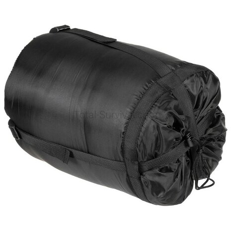 MFH mountain mummy sleeping bag 2-layer filling, 3 seasons, black