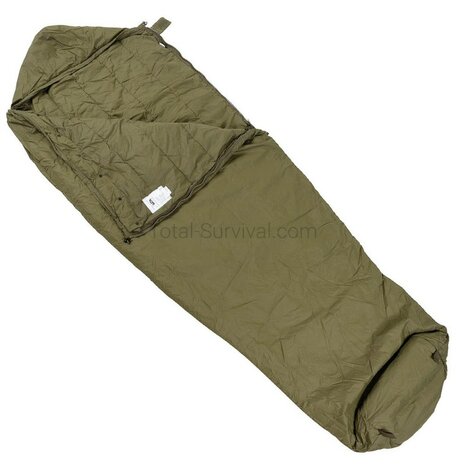 Dutch army modular inner sleeping bag temperate with mosquito net, khaki