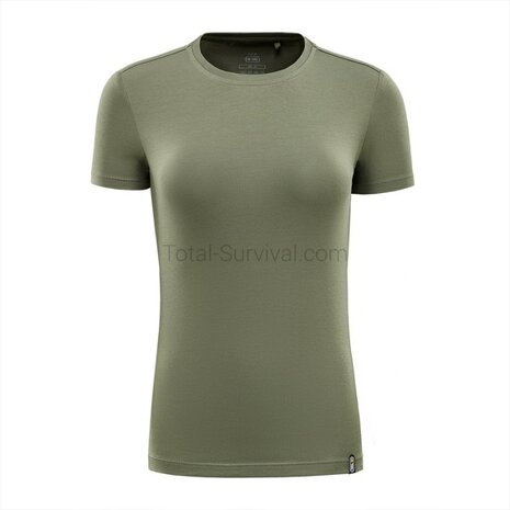 M-Tac Damen T-Shirt aus Baumwolle f&uuml;r warmes Wetter, kurze &Auml;rmel, olivgr&uuml;n