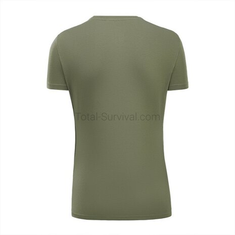 M-Tac Damen T-Shirt aus Baumwolle f&uuml;r warmes Wetter, kurze &Auml;rmel, olivgr&uuml;n