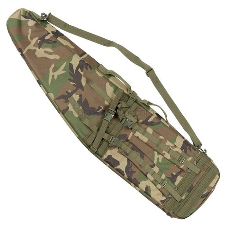 MFH MPS long rifle backpack / carry bag 120cm, woodland camo