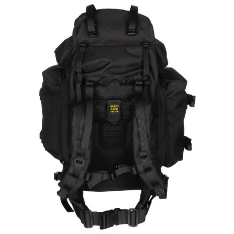 MFH commando mountain backpack, 100l, with daybag side bags, black