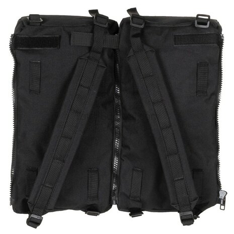 MFH commando mountain backpack, 100l, with daybag side bags, black