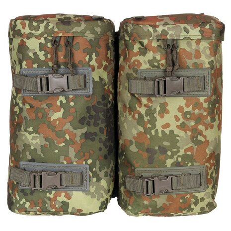 MFH commando mountain backpack, 100l, with daybag side bags, flecktarn