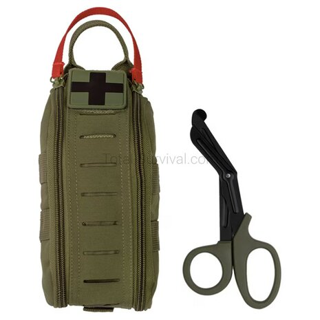 Mil-Tec rapid response IFAK pack met schaar, legergroen