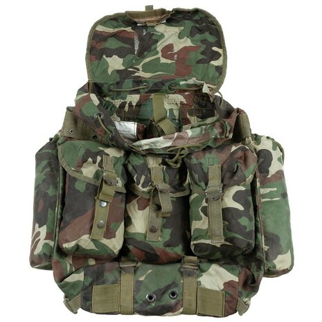 Turkish Army Alice Pack Field Backpack with Metal Carrying Frame 55L, Forest camo