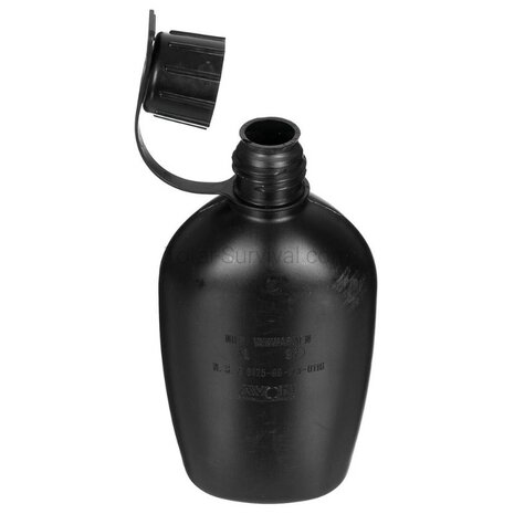 Avon canteen 1L with connection for gas masks, black