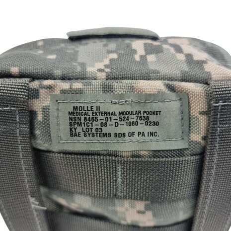 BAE Systems US Army Modular IFAK EHBO tas Molle II, UCP AT-digital