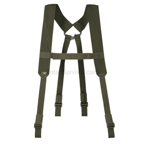 M-Tac Elite PLCE webbing suspenders for combat belts, Ranger green