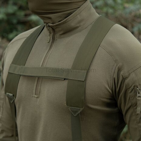 M-Tac Elite PLCE webbing suspenders for combat belts, Ranger green