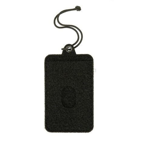 M-Tac tactical ID badge holder with velcro patch and drawstring, black