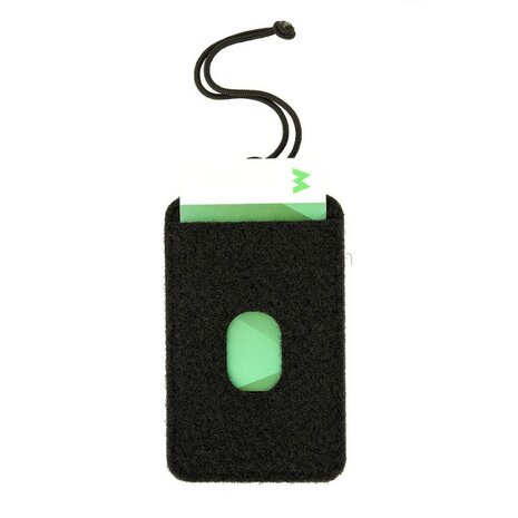 M-Tac tactical ID badge holder with velcro patch and drawstring, black