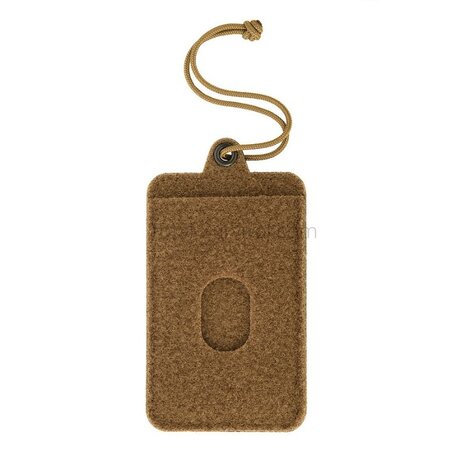 M-Tac tactical ID badge holder with velcro patch and drawstring, Coyote tan