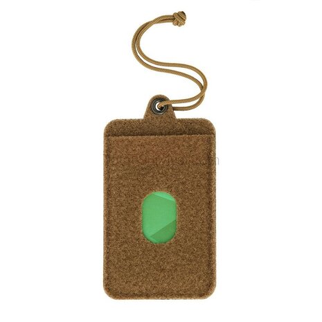 M-Tac tactical ID badge holder with velcro patch and drawstring, Coyote tan