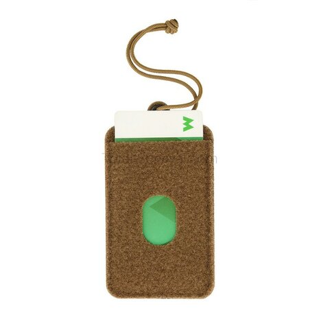 M-Tac tactical ID badge holder with velcro patch and drawstring, Coyote tan