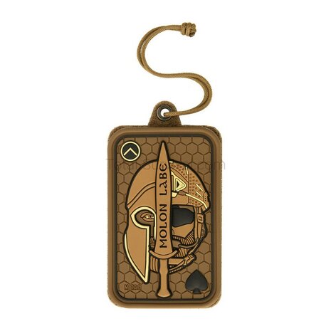 M-Tac tactical ID badge holder with velcro patch and drawstring, Coyote tan