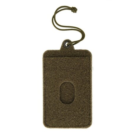 M-Tac tactical ID badge holder with velcro patch and drawstring, OD green