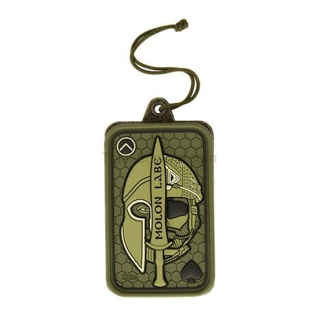 M-Tac tactical ID badge holder with velcro patch and drawstring, OD green