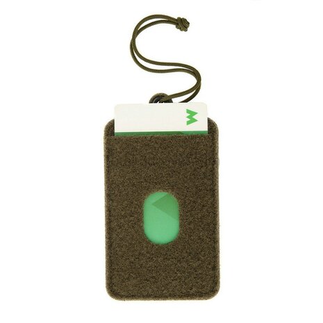 M-Tac tactical ID badge holder with velcro patch and drawstring, OD green