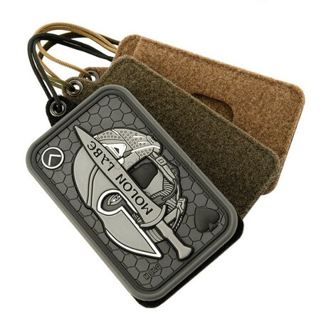 M-Tac tactical ID badge holder with velcro patch and drawstring, OD green
