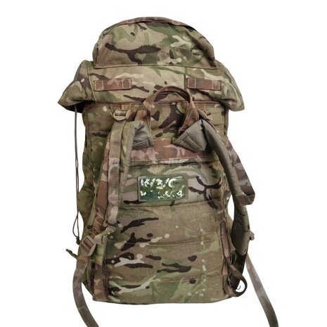 Britischer Bergen Rucksack und Rahmen INF Long Convoluted IRR, MTP Multicam