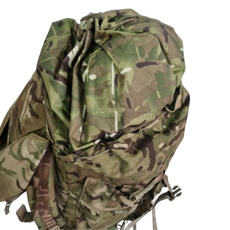 Britischer Bergen Rucksack und Rahmen INF Long Convoluted IRR, MTP Multicam