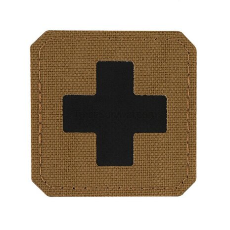M-Tac Patch Medic Cross Laser Cut, 45 x 45 mm, Coyote / Zwart